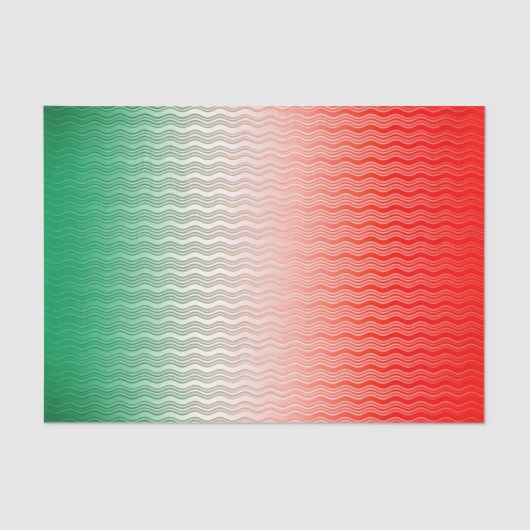 Papier Mousseline Rouge Argent Vert (Recto)