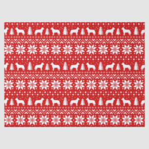 Papier Mousseline Rouge australien de motif de Noël de chiens de