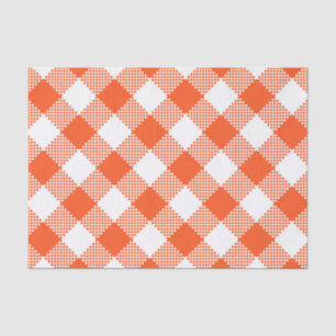 PAPIER MOUSSELINE ROUGE & BLANC À DAMIERS MOTIF PLAID