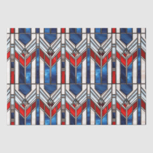 Papier Mousseline Rouge Blanc Bleu Patriotique Vitrail 4 Juillet