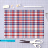 Papier Mousseline Rouge, Blanc, Bleu Preppy Madras Plaid (Artisanat)