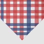 Papier Mousseline Rouge, blanc et bleu En vichy plaid (Détail)