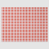Papier Mousseline Rouge Blanc Gingham de Noël (Recto)