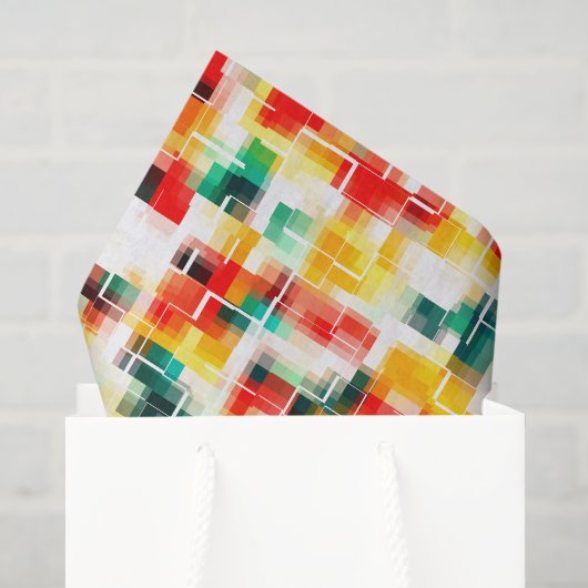 Papier Mousseline Rouge Bleu Jaune (Sac cadeau)