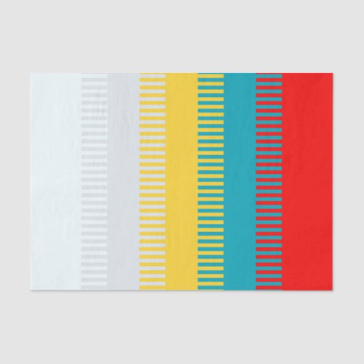 Papier Mousseline Rouge Bleu Jaune Blanc Gris Chic Motif unique (Recto)