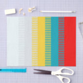 Papier Mousseline Rouge Bleu Jaune Blanc Gris Chic Motif unique (Artisanat)