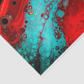 Papier Mousseline Rouge Bleu Noir Abstrait, Découpage, Sac (Détail)