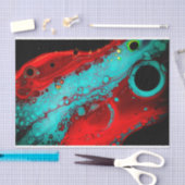 Papier Mousseline Rouge Bleu Noir Abstrait, Découpage, Sac (Artisanat)