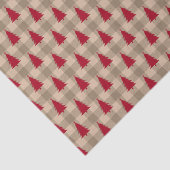 Papier Mousseline Rouge Brown Tan Buffalo Plaid Russe Noël (Détail)