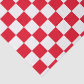 Papier Mousseline Rouge Checkered (Détail)
