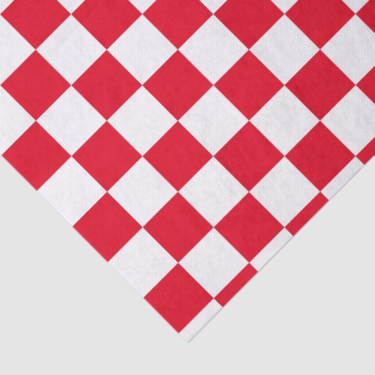 Papier Mousseline Rouge Checkered (Détail)
