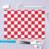 Papier Mousseline Rouge Checkered (Artisanat)