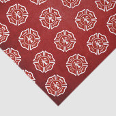 Papier Mousseline Rouge classique de motif de symbole de pompier (Détail)