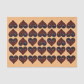 Papier Mousseline Rouge Coeur Face Grunge Art (Recto)