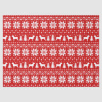 Rouge de motif de Noël de griffons de pointage à