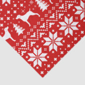 Papier Mousseline Rouge de motif de Noël de silhouettes de (Détail)