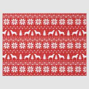 Papier Mousseline Rouge de motif de Noël de silhouettes de