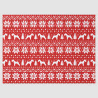 Rouge de motif de Noël de silhouettes de région