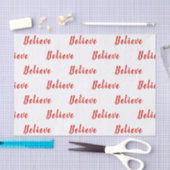 Papier Mousseline ROUGE Élégant CROYER le texte en blanc (Artisanat)
