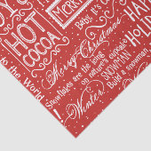 Papier Mousseline Rouge et blanc de vers de Noël (Détail)