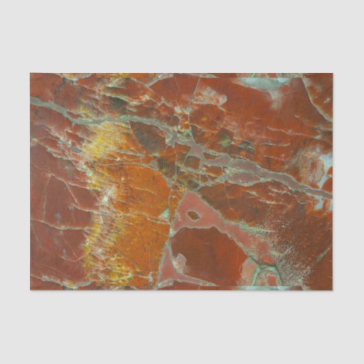 Papier Mousseline Rouge et bois de Pertrified d'or (Recto)