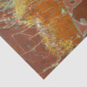 Papier Mousseline Rouge et bois de Pertrified d'or (Détail)