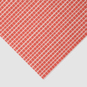 Papier Mousseline Rouge et crème Plaid Rustique (Détail)
