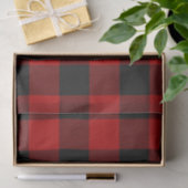 Papier Mousseline Rouge et noir Buffalo À damiers Plaid Rustique (Cadeau)