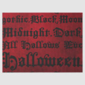 Papier Mousseline Rouge et noir Grunge gothique (Recto)