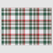 Papier Mousseline Rouge et vert écossais de Noël (Recto)