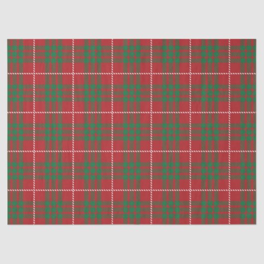 Papier Mousseline Rouge et vert plaid (Recto)