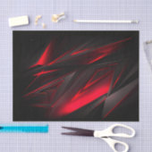 Papier Mousseline Rouge Extraordinaire à la conception abstraite Poi (Artisanat)