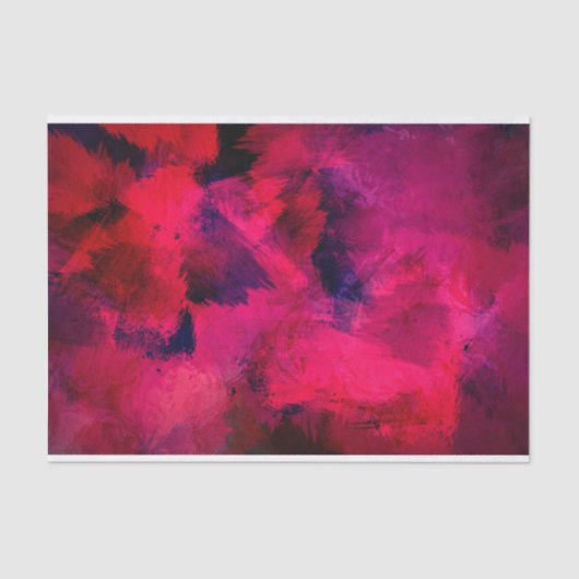 Papier Mousseline Rouge foncé et violet Gras & Abstrait moderne (Recto)