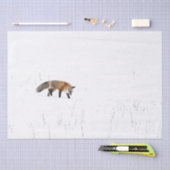 PAPIER MOUSSELINE ROUGE FOX SUR PAPIER EN TISSU DE NEIGE (Artisanat)