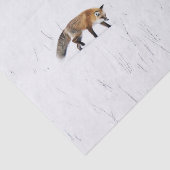 PAPIER MOUSSELINE ROUGE FOX SUR PAPIER EN TISSU DE NEIGE (Détail)