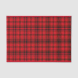 Papier Mousseline Rouge gai classique du plaid