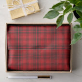 Papier Mousseline Rouge gai classique du plaid | (Cadeau)