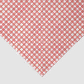 Papier Mousseline Rouge Gingham de Noël Classique (Détail)