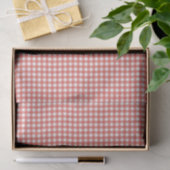 Papier Mousseline Rouge Gingham de Noël Classique (Cadeau)