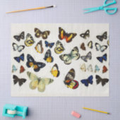 Papier Mousseline ROUGE JAUNE BLEU BLANC BUTTERFLIES Beauté Nature (Artisanat)