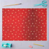 Papier Mousseline Rouge Métallurgie Pneus dorés Noël (Artisanat)