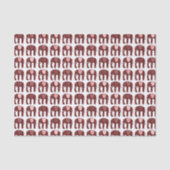 Papier Mousseline Rouge Motif rose éléphant (Recto)