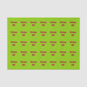 Papier Mousseline Rouge Noël Et Vert Bras