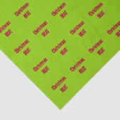 Papier Mousseline Rouge Noël Et Vert Bras (Détail)