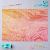 Papier Mousseline Rouge orange Marbre Abstrait (Artisanat)