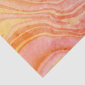Papier Mousseline Rouge orange Marbre Abstrait (Détail)
