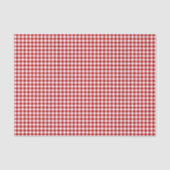 Papier Mousseline Rouge Plaid, En vichy rouge (Recto)