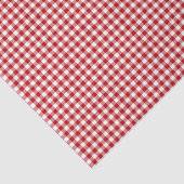 Papier Mousseline Rouge Plaid, En vichy rouge (Détail)
