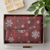 Papier Mousseline Rouge Plaid Flocon de Noël de Noël (Cadeau)
