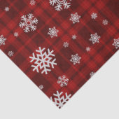 Papier Mousseline Rouge Plaid Flocon de Noël de Noël (Détail)